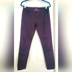 Forever 21 Purple/Pink Metallic-Hue Skinny Jeans